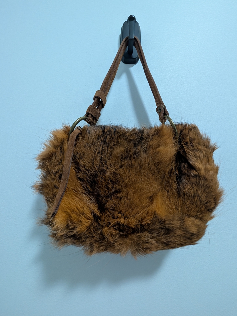 Faux Fur Brown Shoulder Bag - Chic Women's Crossbody